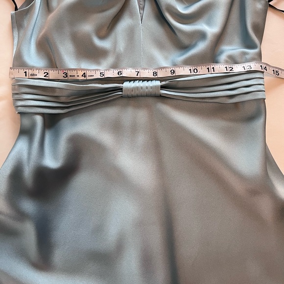 Satin Blue Seafoam Calvin Klein Formal/Cocktail Dress - Picture 8 of 8